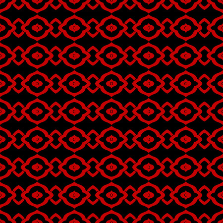 Seamless Chinese Background curve round geometry cross frameのイラスト素材