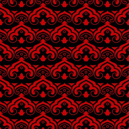 Seamless Chinese Background Chinese curve spiral cross frame geometryのイラスト素材
