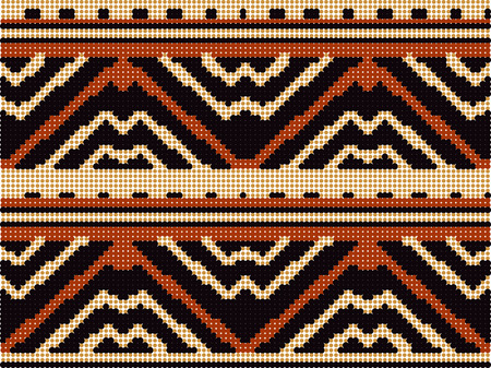 Halftone colorful seamless retro pattern primitive geometry triangle lineのイラスト素材