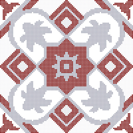 Halftone colorful seamless retro pattern vintage star kaleidoscope checkのイラスト素材