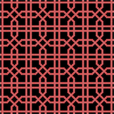 Halftone colorful seamless retro pattern oriental octagon cross geometry frameのイラスト素材