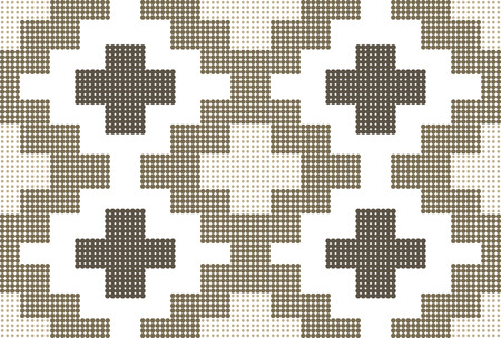 Halftone colorful seamless retro pattern square mosaic geometry check crossのイラスト素材