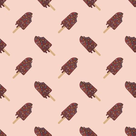 Seamless background image colorful watercolor texture popsicle pattern