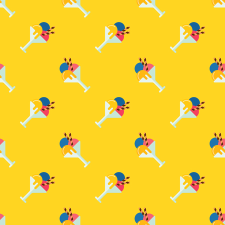 Seamless background image colorful watercolor texture popsicle patternのイラスト素材