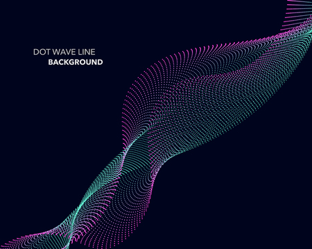 Elegant abstract vector dot wave line futuristic style background templateのイラスト素材