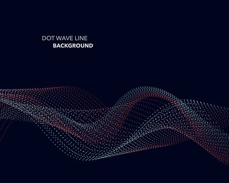 Elegant abstract vector dot wave line futuristic style background templateのイラスト素材