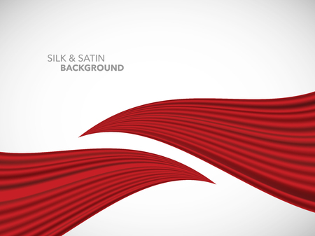 Abstract vector wave silk satin fabric for grand opening ceremonyのイラスト素材