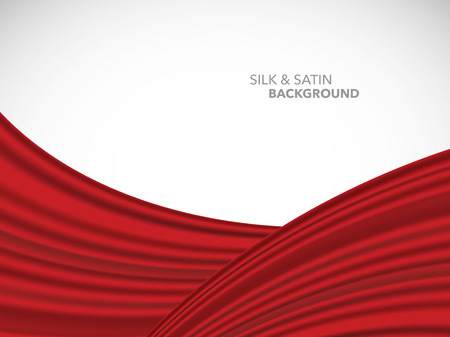 Abstract vector wave silk satin fabric for grand opening ceremonyのイラスト素材