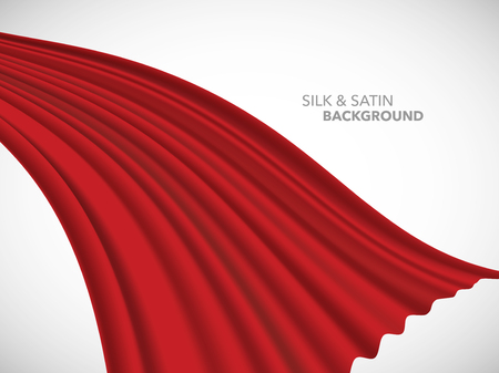 Abstract vector wave silk satin fabric for grand opening ceremonyのイラスト素材