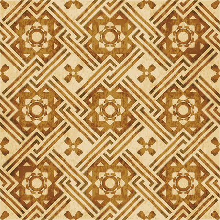 Retro brown watercolor texture grunge seamless backgroundのイラスト素材