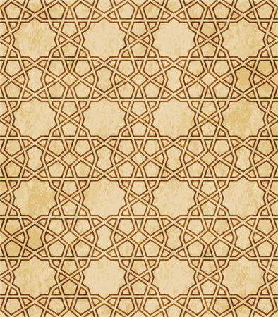 Retro brown Islam seamless geometry pattern background eastern style ornamentのイラスト素材
