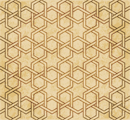 Retro brown Islam seamless geometry pattern background eastern style ornamentのイラスト素材