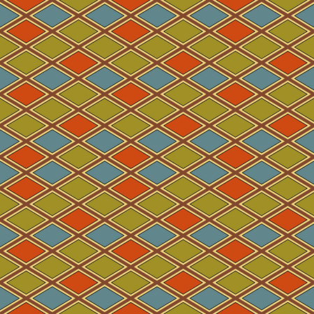 Japanese traditional retro wagara seamless pattern background check diamond cross geometry frame.のイラスト素材