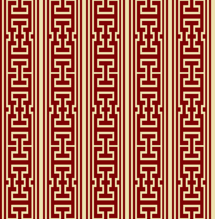 Vector damask seamless pattern background geometry polygon square cross tracery frame lineのイラスト素材