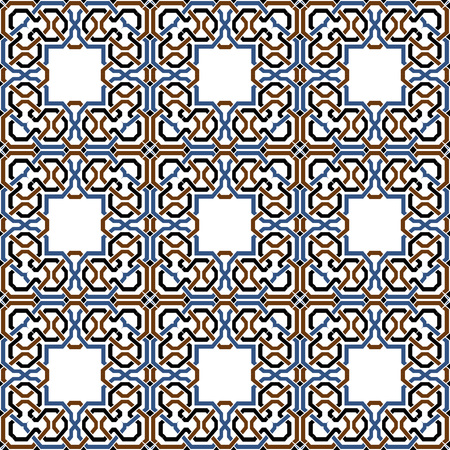 Colorful polygon square geometry cross frame chain line