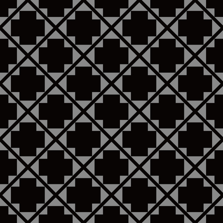 Black and grey seamless background of triangles cross designのイラスト素材