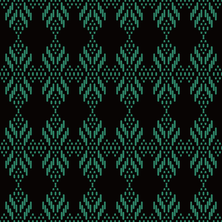 Antique seamless background Cross Stitch Line Geometry Check. Ideal for wallpaper decoration or greeting card design template.のイラスト素材