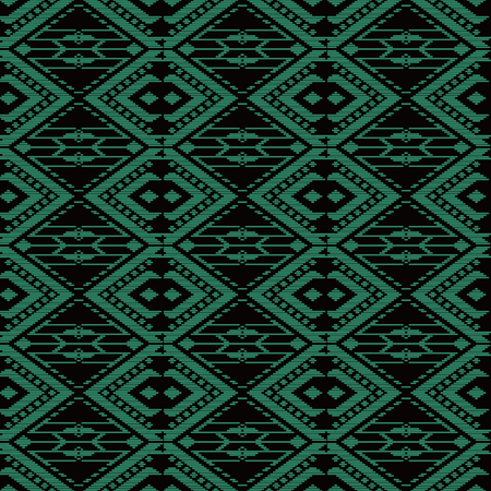 Antique seamless background Triangle Check Cross Stitch Frame Line. Ideal for wallpaper decoration or greeting card design template.のイラスト素材