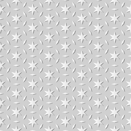 3D white paper art Islamic geometry cross pattern seamless background, Vector stylish decoration pattern background for web banner greeting card designのイラスト素材