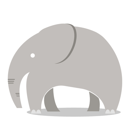 Vector nursery cute wild mammal animal elephantのイラスト素材