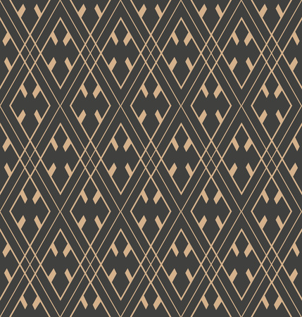 Vector damask seamless retro pattern background check cross frame line geometry line crest. Elegant luxury brown tone design for wallpapers, backdrops and page fill.のイラスト素材