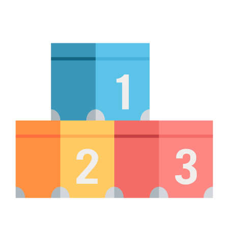 Cartoon isolated object colorful box containerのイラスト素材