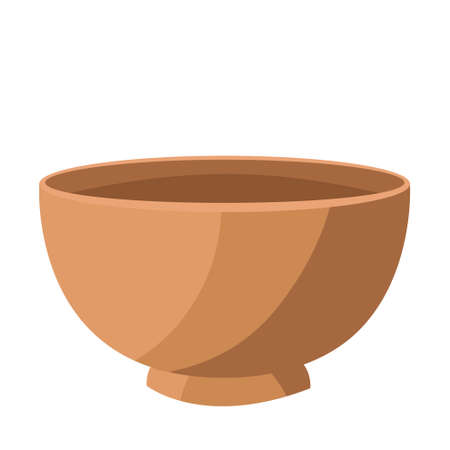 Isolated spa therapy treatment object illustration wooden bowlのイラスト素材