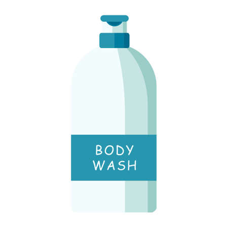 Cartoon vector illustration object body wash bottleのイラスト素材