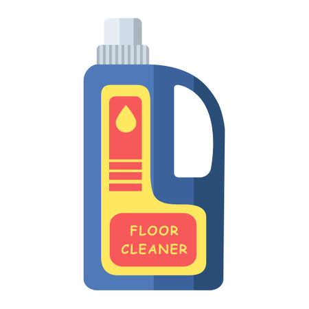 Cartoon vector illustration object floor cleaner bottleのイラスト素材