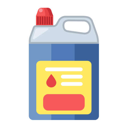 Cartoon vector illustration housework equipment tool disinfectant liquid bottleのイラスト素材