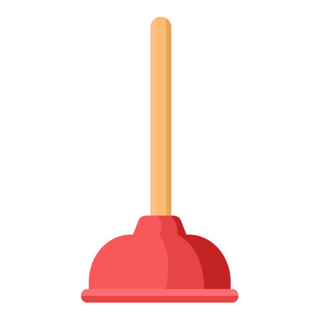 Cartoon vector illustration housework equipment tool toilet dredgeのイラスト素材