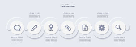 Vector elegant simple refined style infographic design UI template spiral round cross labels and icons. Ideal for business concept presentation banner workflow layout and process diagram.のイラスト素材