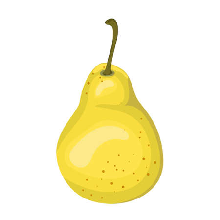 Cartoon vector illustration isolated object fresh food fruit Seckel Pearのイラスト素材