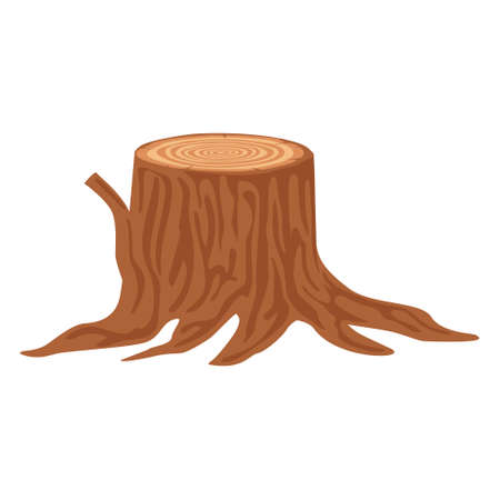 cutted tree trunk woodのイラスト素材