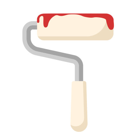 roller paint brushのイラスト素材