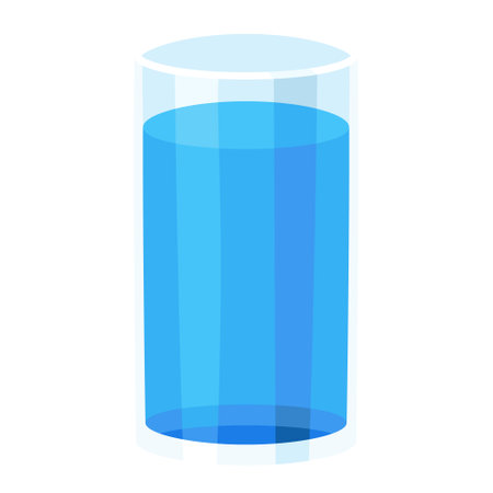 transparent glass of waterのイラスト素材
