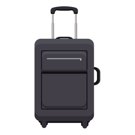 dark gray business travel suitcaseのイラスト素材