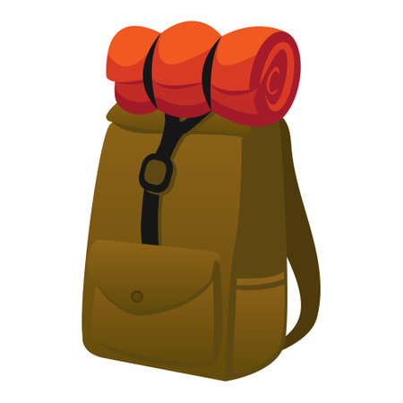 camping backpack and sleeping bag