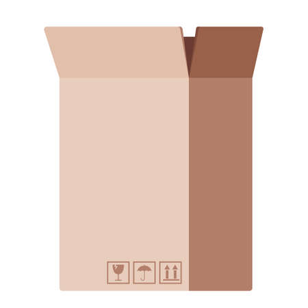 opened empty paper boxのイラスト素材