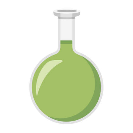 beaker round bottom flask for chemical experimentのイラスト素材