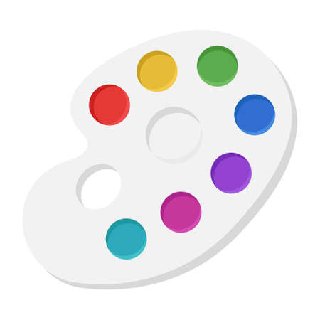 watercolor paletteのイラスト素材