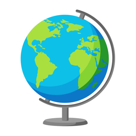 terrestrial globeのイラスト素材