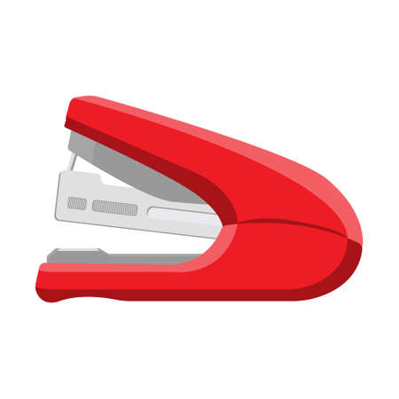 stationery red staplerのイラスト素材