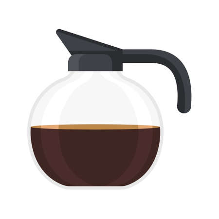 transparent glass coffee potのイラスト素材