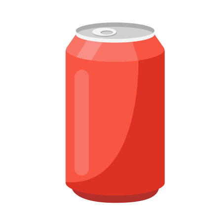red tin bottle Cartoon vector illustration isolated objectのイラスト素材