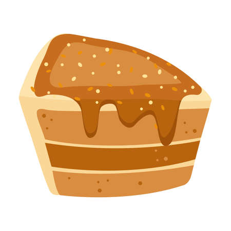 dessert cake cartoon vector illustration isolated object