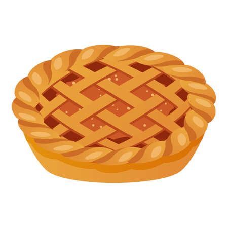 dessert pie pastry cartoon vector illustration isolated objectのイラスト素材
