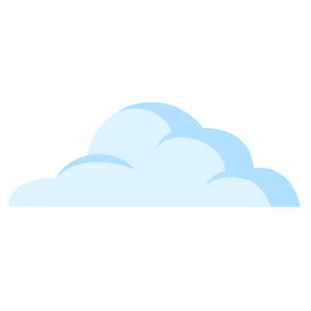 Cartoon blue cloud illustration vector isolated objectのイラスト素材