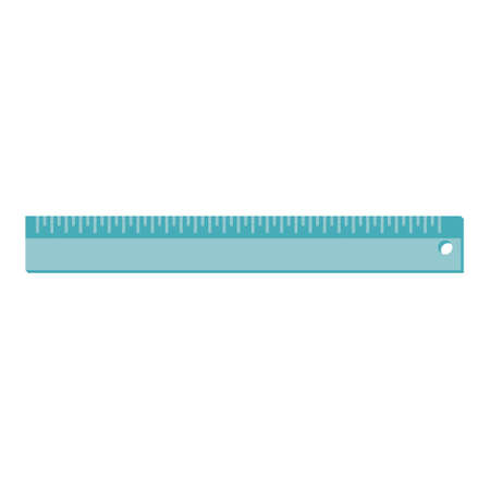 Cartoon blue ruler vector isolated object illustrationのイラスト素材