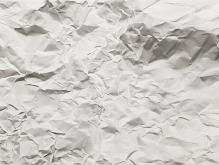 White wrinkled paper background texture imageの素材